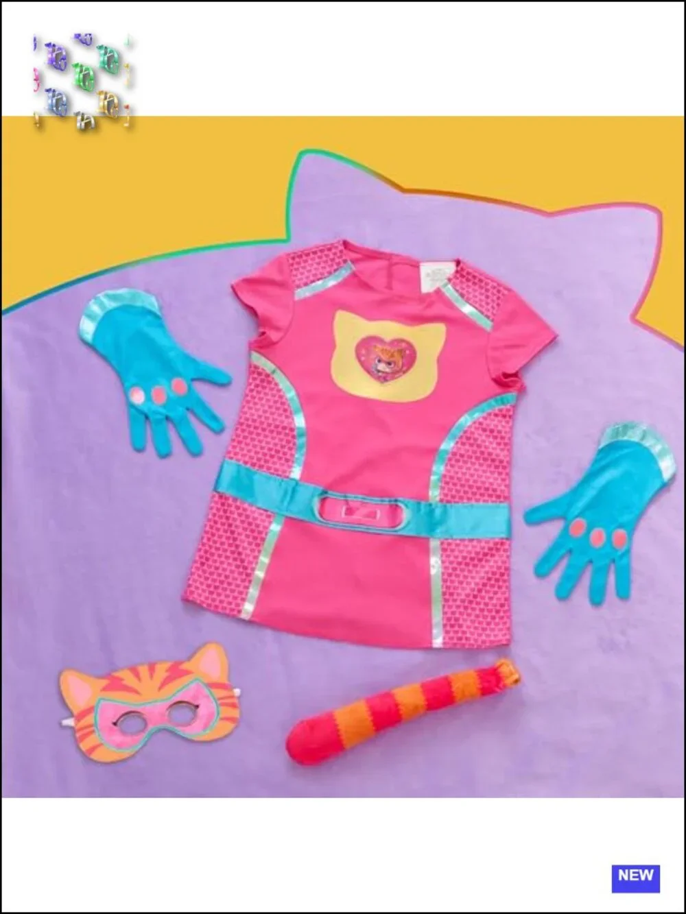 Disney Junior SuperKitties Ginny Dress Up Set 5 Piece Superhero Costume Kids